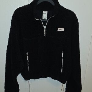 Nike Black Sherpa Half-Zip Jacket